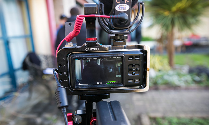 Picture of a Camera at one of Screen8 film recordings.